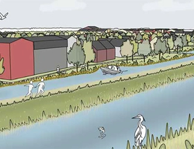 Doesenburg vanaf de Westerweg bezien