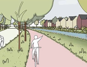 Fietspad in Doesenburg